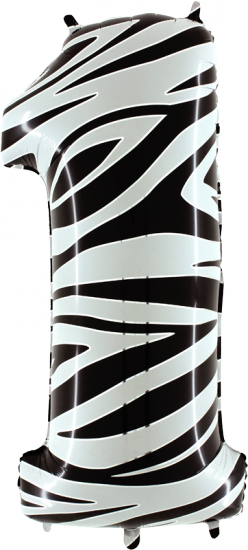 Luftballons Zahlen Zebra